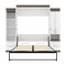 Bestar Orion 104W Queen Murphy Bed and Narrow Storage Solutions with Drawers (105W), White & Walnut Grey 116872-000017 - alternate 8